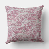 ヴィンテージフローラピンク白い花ジョン・ヘンリー・デアル クッション (裏面)