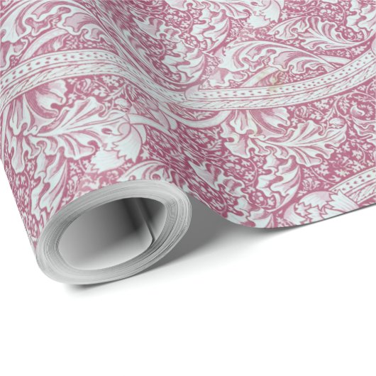 ヴィンテージフローラピンク白い花ジョン・ヘンリー・デアル ラッピングペーパー (ロールコーナー)