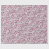 ヴィンテージフローラピンク白い花ジョン・ヘンリー・デアル ラッピングペーパー (フラット)