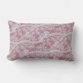 ヴィンテージフローラピンク白い花ジョン・ヘンリー・デアル ランバークッション (正面)