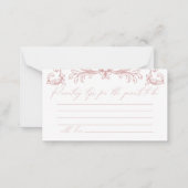 ヴィンテージフローラピンク赤ちゃんシャワー子育てのヒント ノートカード (正面)