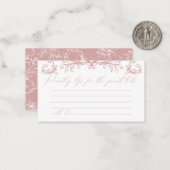 ヴィンテージフローラピンク赤ちゃんシャワー子育てのヒント ノートカード (正面/裏面インサイチュ)