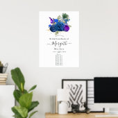 ヴィンテージフローラピーコックウェルカム ポスター (ホームオフィス)