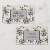 ヴィンテージフローラファッションスパ美しいサロン 名刺 (正面/裏面)