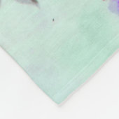 ヴィンテージフローラファブリック、カラフルの断片 フリースブランケット (角)