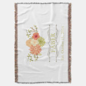 ヴィンテージフローラファミリ名保存用 スローブランケット (正面縦)