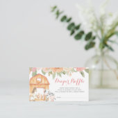 ヴィンテージフローラファームアニマルガールおむつラッフル エンクロージャーカード (スタンド正面)