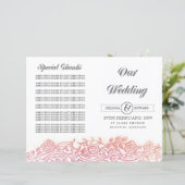 ヴィンテージフローラフィルム結婚式 プログラム冊子 (スタンド正面)