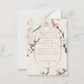 ヴィンテージフローラフォト悔やみや弔慰サンキューカード ノートカード (裏面)