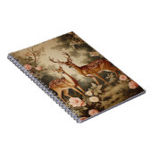 ヴィンテージフローラフォレストディアー ノートブック (右側)