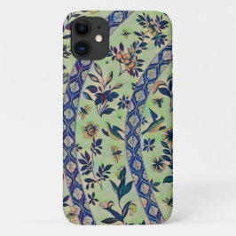 ヴィンテージフローラフストライプァワー電話ケース iPhone 11 ケース