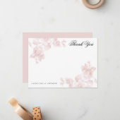 ヴィンテージフローラフラットサンキューノートカード ノートカード (正面/裏面インサイチュ)