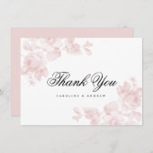 ヴィンテージフローラフラットサンキューノートカード ノートカード (正面/裏面)