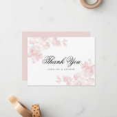 ヴィンテージフローラフラットサンキューノートカード ノートカード (正面/裏面インサイチュ)