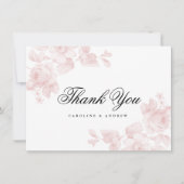 ヴィンテージフローラフラットサンキューノートカード ノートカード (正面)