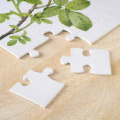 ヴィンテージフローラフラワーイエローローズバイルドート ジグソーパズル (側面)