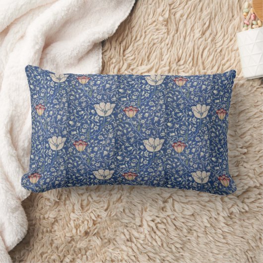 ヴィンテージフローラフラワーズウィリアムモリスメドウェイ ランバークッション (ブランケット)