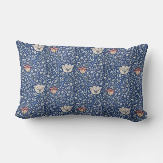 ヴィンテージフローラフラワーズウィリアムモリスメドウェイ ランバークッション (裏面)