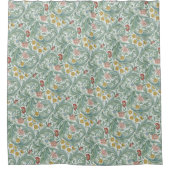 ヴィンテージフローラフラワーズウィリアムモリスレスター シャワーカーテン (正面)