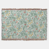 ヴィンテージフローラフラワーズウィリアムモリスレスター スローブランケット (正面)