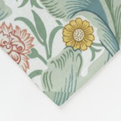 ヴィンテージフローラフラワーズウィリアムモリスレスター フリースブランケット (角)