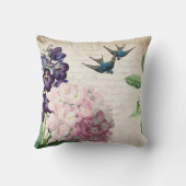 ヴィンテージフローラフランスのファームハウス装飾用クッション クッション (裏面)