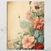 ヴィンテージフローラフレームスクラップブック紙 (裏面)