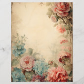 ヴィンテージフローラフレームスクラップブック紙 (正面)