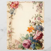 ヴィンテージフローラフレームスクラップブック紙 (裏面)