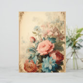 ヴィンテージフローラフレームスクラップブック紙 (スタンド正面)