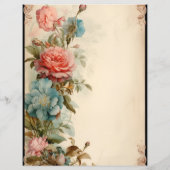 ヴィンテージフローラフレームスクラップブック紙 (裏面)