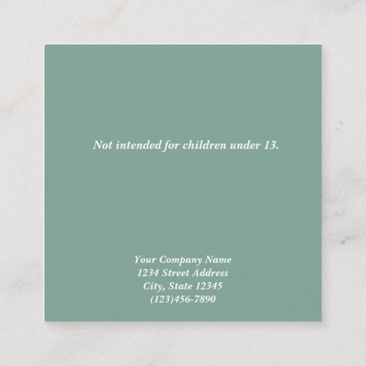 ヴィンテージフローラフレームスタッドイヤリングディスプレイカード 予約カード (裏面)