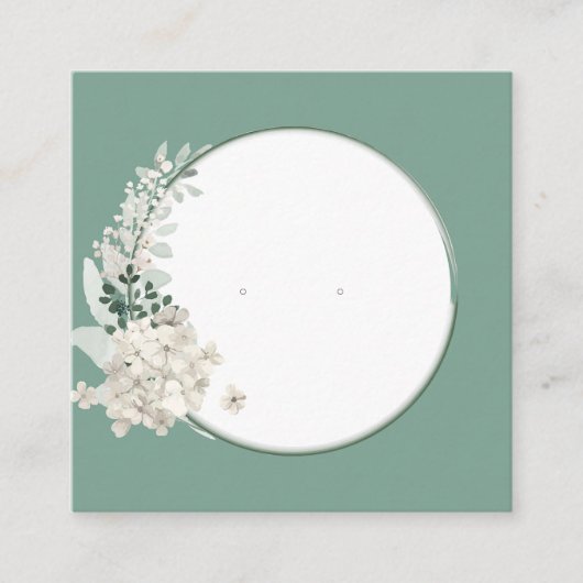 ヴィンテージフローラフレームスタッドイヤリングディスプレイカード 予約カード (正面)