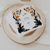 ヴィンテージフローラフレームハローウィンパーティ スタンダードカクテルナプキン