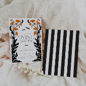 ヴィンテージフローラフレームハローウィンパーティ 招待状