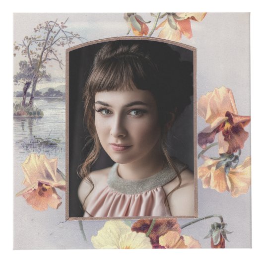 ヴィンテージフローラフレームフォトキューブ フォトキューブ (右)