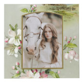 ヴィンテージフローラフレームフォトキューブ フォトキューブ (正面)