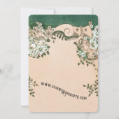 ヴィンテージフローラフレーム結婚式招待状 招待状 (裏面)