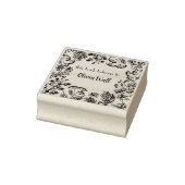 ヴィンテージフローラフレーム蔵書票Ex Libris Bookish ラバースタンプ (スタンプ)