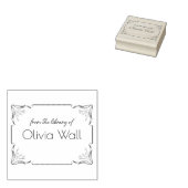 ヴィンテージフローラフレーム蔵書票Ex Libris Bookish ラバースタンプ (押印)