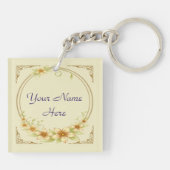 ヴィンテージフローラフレーム キーホルダー (裏面)