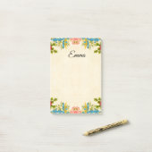 ヴィンテージフローラフレーム ポストイット (デスク上)