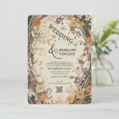 ヴィンテージフローラフレーム 招待状 (スタンド正面)