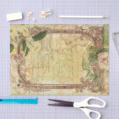 ヴィンテージフローラフレーム 薄葉紙 (クラフト)