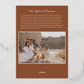 ヴィンテージフローラフレ実在ームフォイル2フォトクリスマス 箔シーズンカード (裏面)