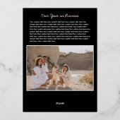 ヴィンテージフローラフレ実在ームフォイル2フォトクリスマス 箔シーズンカード (裏面)