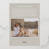 ヴィンテージフローラフレ実在ームフォイル2フォトクリスマス 箔シーズンカード (裏面)