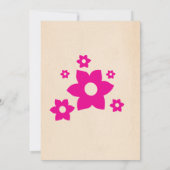 ヴィンテージフローラフローリッシュネイビーマゼンタブライダルシャワー 招待状 (裏面)