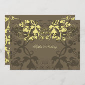 ヴィンテージフローラフローリッシュバター結婚式招待状 招待状 (正面/裏面)