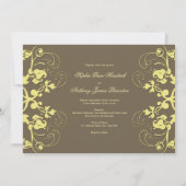 ヴィンテージフローラフローリッシュバター結婚式招待状 招待状 (裏面)